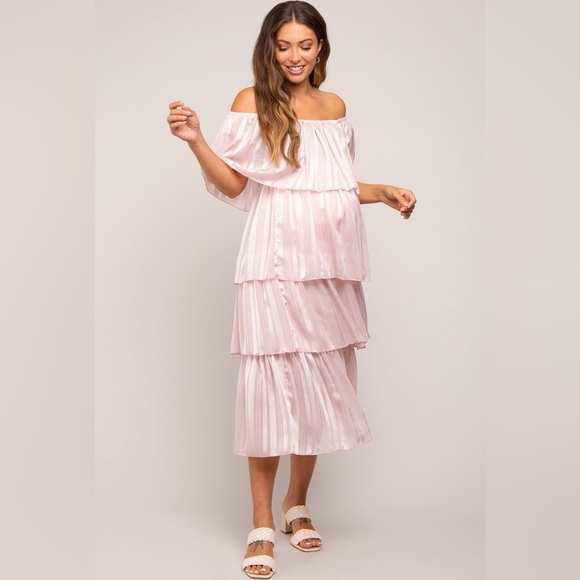 Petal & pup striped tiered midi dress nwot - Picture 1 of 5